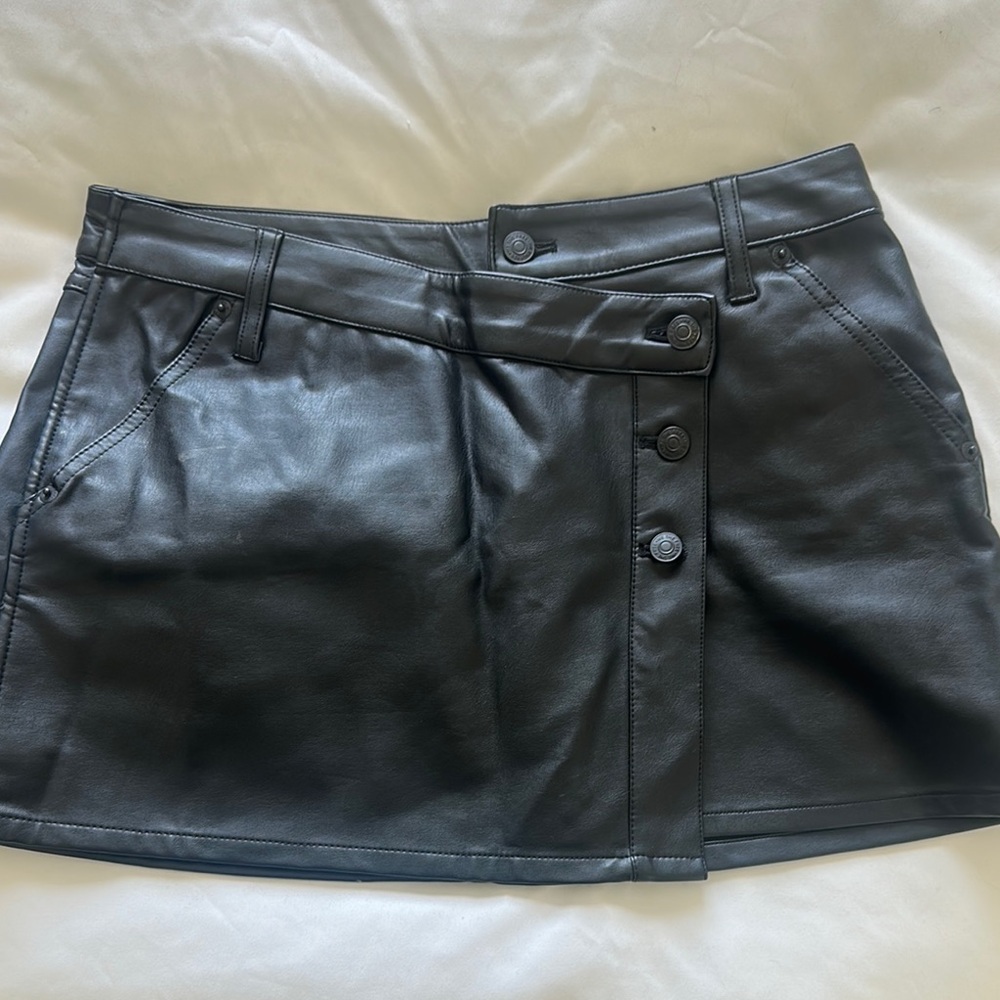 Free people we the free vegan leather skirt